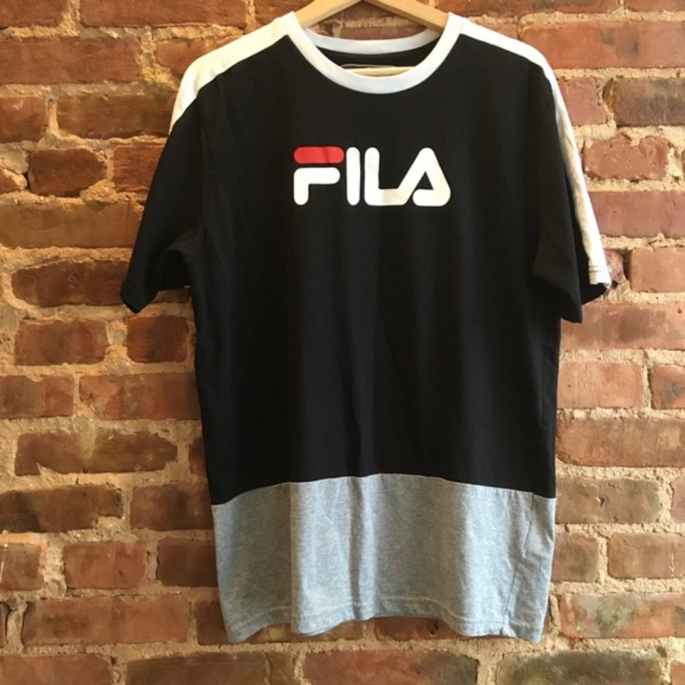 Fila Logo Colorblock Tee Size Large - image 1